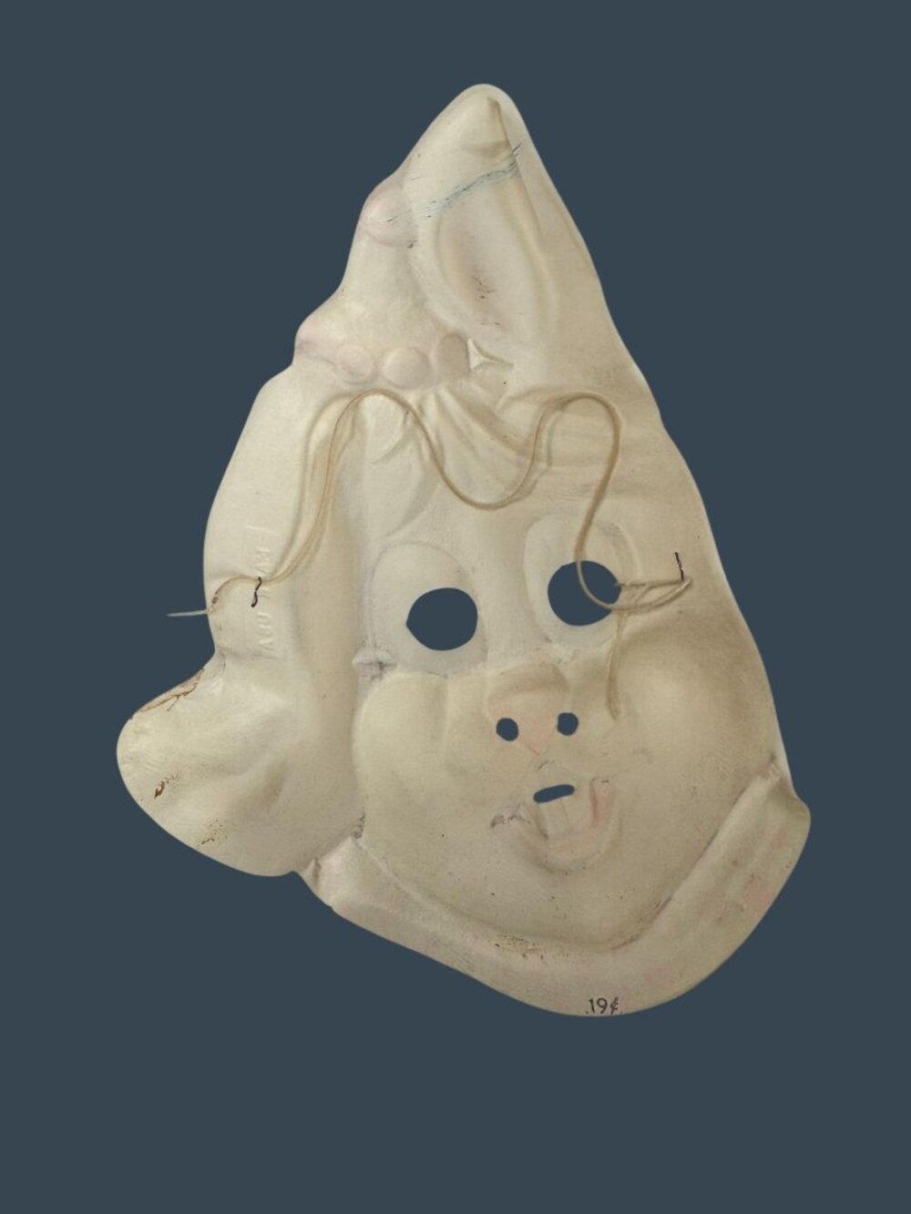 Vintage 1950s 60s Bunny Rabbit Halloween Costume Mask 19¢ Made in USA - Picture 5 of 6